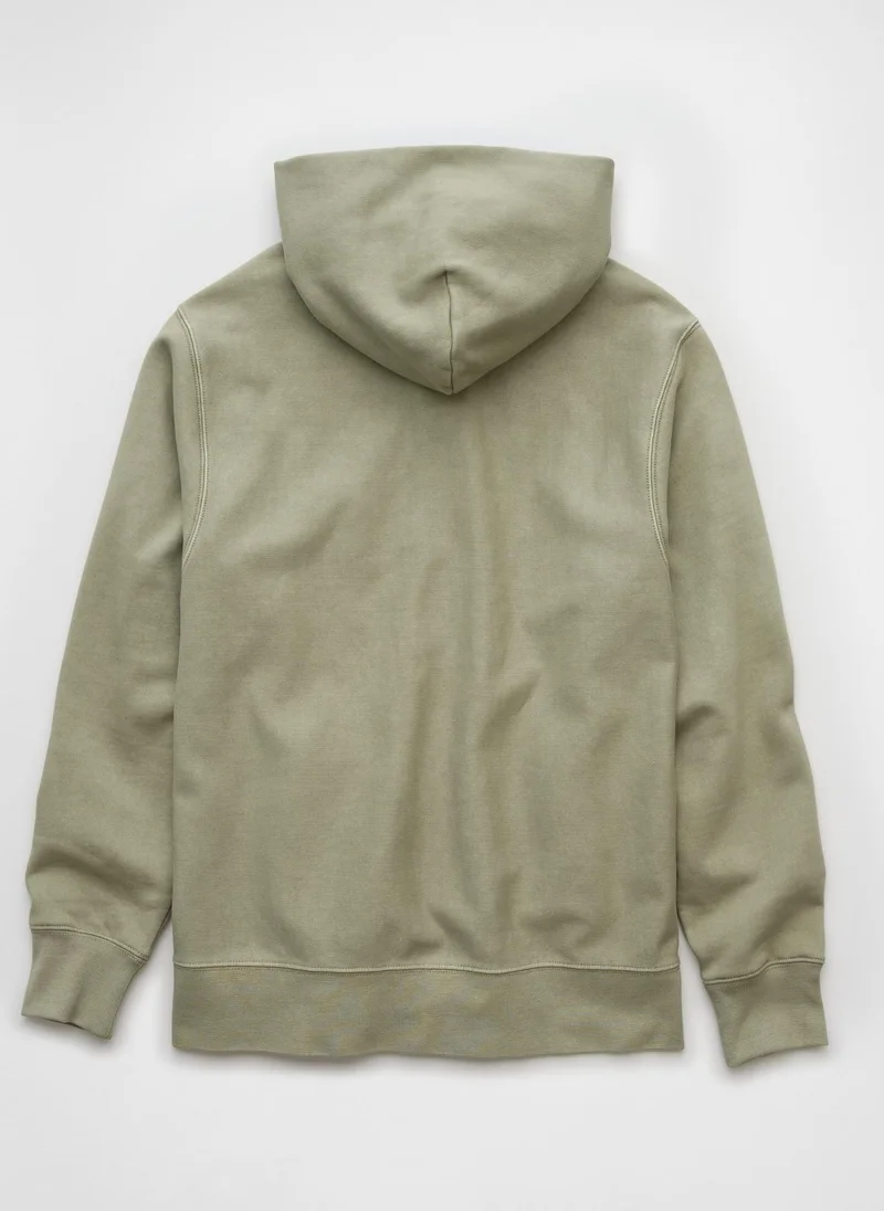 امريكان ايجل AE Heavyweight Fleece Button-Up Hoodie