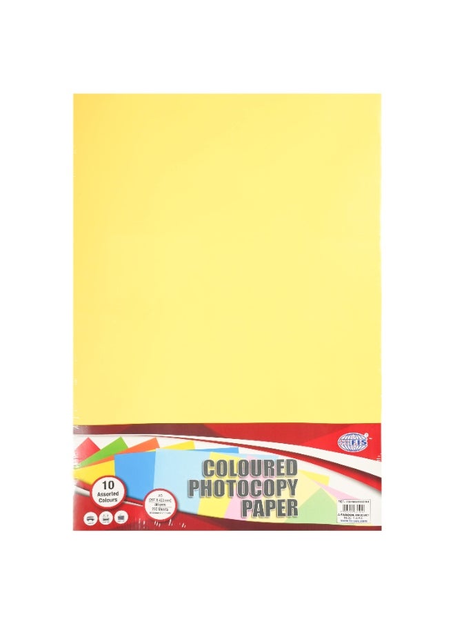 FIS Color Photocopy Paper, A3 Size(297x420mm), 80gsm, Packet of 250 Sheets, 10 Assorted Colors-FSPWA310C250  - Image 1