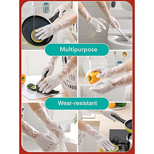 karomouj Kma394 Cleaning Gloves | Reusable Rubber Gloves For Kitchen Dishwashing Cleaning Non-Slip Laundry Gardening Household Gloves (Multicolor,Pack of 1 Pair) - Image 3