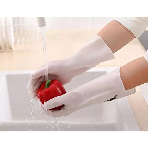 karomouj Kma394 Cleaning Gloves | Reusable Rubber Gloves For Kitchen Dishwashing Cleaning Non-Slip Laundry Gardening Household Gloves (Multicolor,Pack of 1 Pair) - Image 5