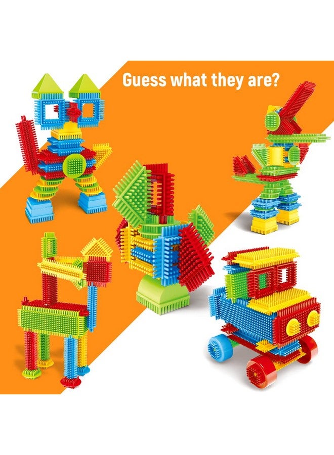 teytoy My First Baby Building Toys, 150pcs Bristle Shape 3D Building Blocks Toy Set, STEM Educational Preschool Toys, Building Blocks for Kids Ages 4-8 Years Old - Image 4