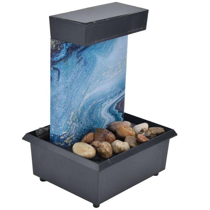 3V USB Marble Water Fountain Ornaments LED Tabletop Fountain with Stones for Home Office Table Decoration - Image 4