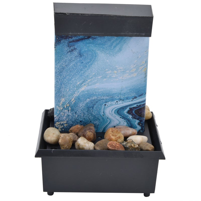 3V USB Marble Water Fountain Ornaments LED Tabletop Fountain with Stones for Home Office Table Decoration - Image 2