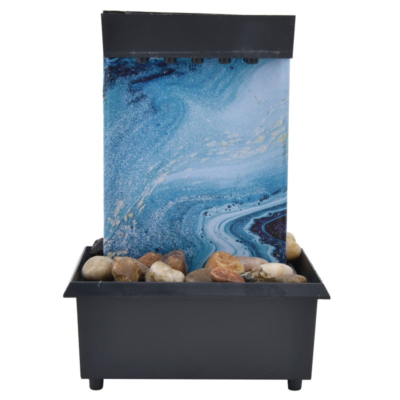 3V USB Marble Water Fountain Ornaments LED Tabletop Fountain with Stones for Home Office Table Decoration - Image 3