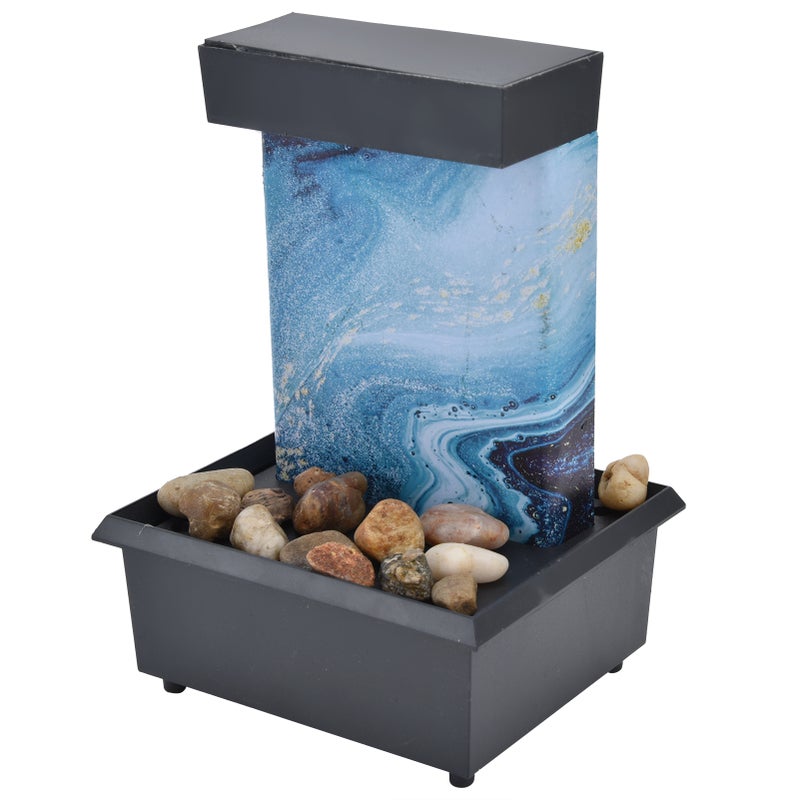 3V USB Marble Water Fountain Ornaments LED Tabletop Fountain with Stones for Home Office Table Decoration - Image 5