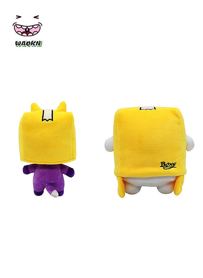 2 Pack Lankybox Boxy and Foxy Plush Toys, Cute Plush Pets for Holidays Kids Classroom School Pets Party Favors Decorations, Gifts for Kids and Adults