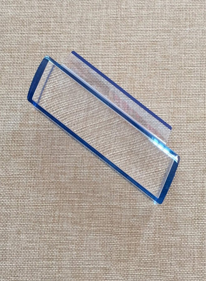 VISIONU 6 inch 5X Blue Raised Domed Bar Magnifier with Reading Tracking Line Optical Tool Bar Magnifying Glass - Image 3