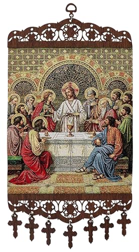 Trendzeen The Last Supper Wall Art - 15 Inch Decorative Tapestry of The Last Supper Picture For Dining Room, Living Room, Home, Office Decoration - La Ultima Cena Cuadro Para Comedor - Can Hang - Image 1