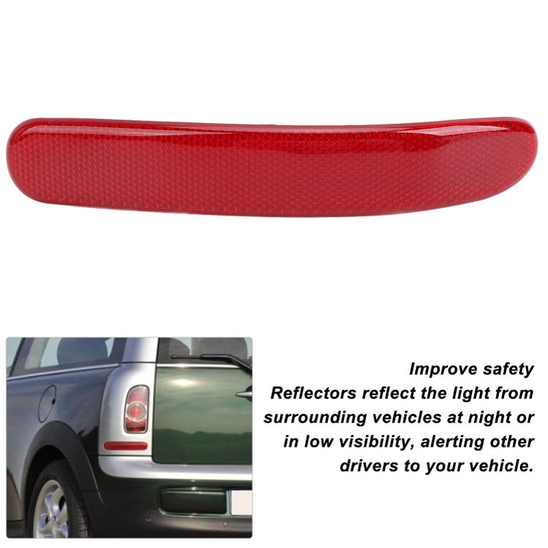 Right Rear Bumper Reflector Cover Compatible with Mini Cooper Clubman R55 2008 2014 Enhances Safety Decorative Effect - Image 4