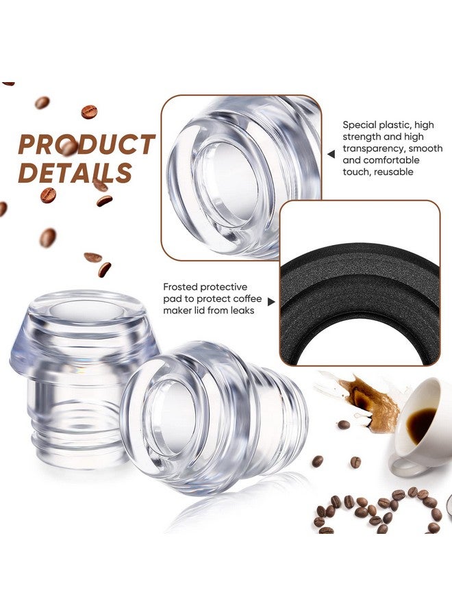 Lounsweer Lounsweer 2 Sets Percolator Parts Top and Washer Ring Compatible with Farberware Yosemite Coffee Percolators Replacement Transparent Coffee Pot Filters  - Image 3
