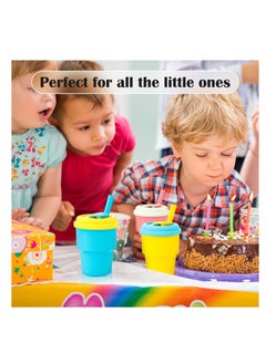 Generic Kids Cups With Straws And Lids Kids Tumbler Set Bpa Free Toddler Straw Cups With Silicone Sleeves And Silicone Straws With Stopper, Spill Proof Cups For Kids  - Image 4