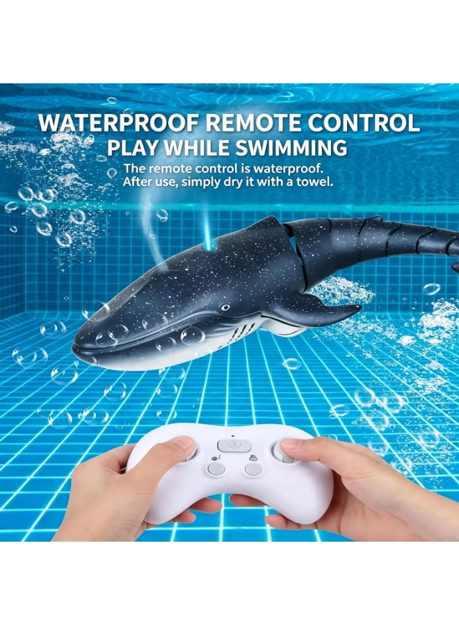 1:18 Scale Remote-Controlled Whale Shark, 360° Omnidirectional Turning, 180° Flexible Tail Swing, Equipped With Cool Led Lights, Water Jet Spray, And Automatic Programmable Cruise Control. The Best Summer Toy And Birthday Gift For Kids! - Image 3