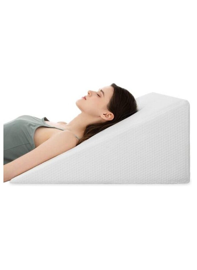 DEEP SLEEP Every Night Deep Sleep Orthopedic Bed Wedge Pillow With HD Foam Top Elevation For Sleeping, Acid Reflux, Heartburn, Anti Snoring And Gerd Pillow - Ideal For Neck Pain, Back Support (W 74 X L 75 Cm, Standard: 8")  - Image 1