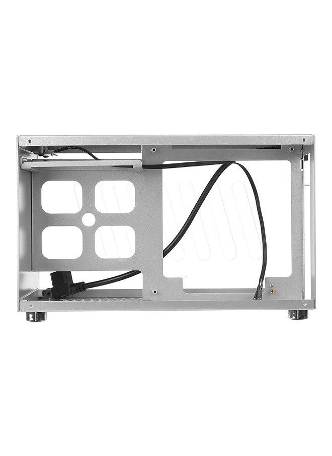 Generic - Portable Small Computer Case Aluminum Shell Support Mini-ITX Motherborad 300mm Graphics Card 63mm Height CPU Radiator Silver - Image 1