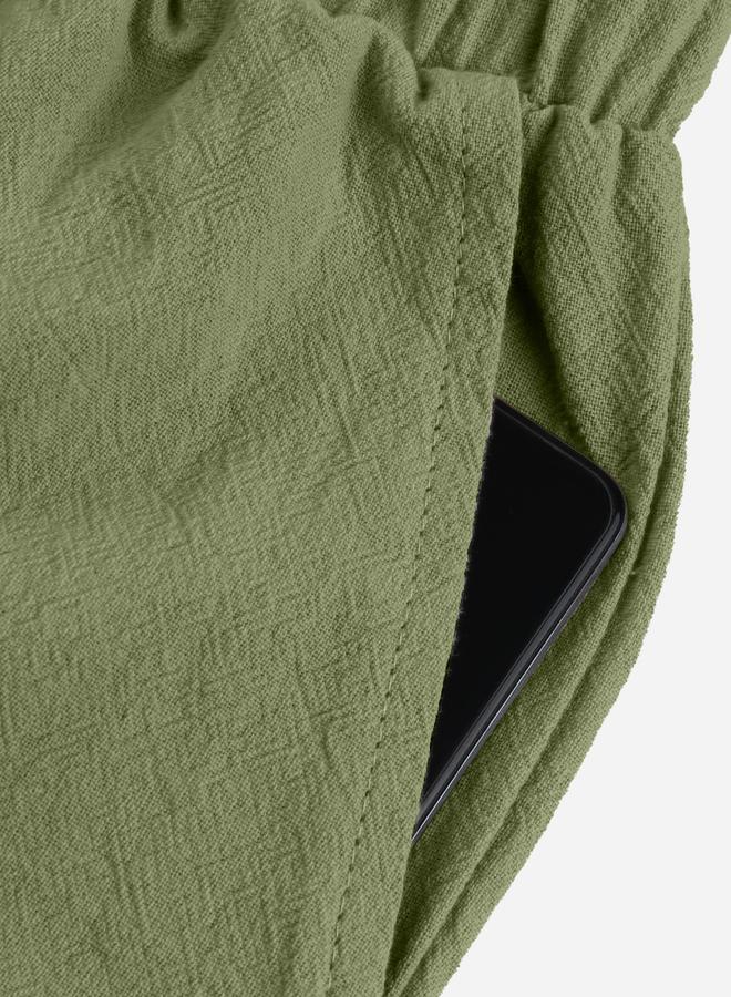 Styli Styli Solid Bermuda Shorts with Drawstring  - Image 5