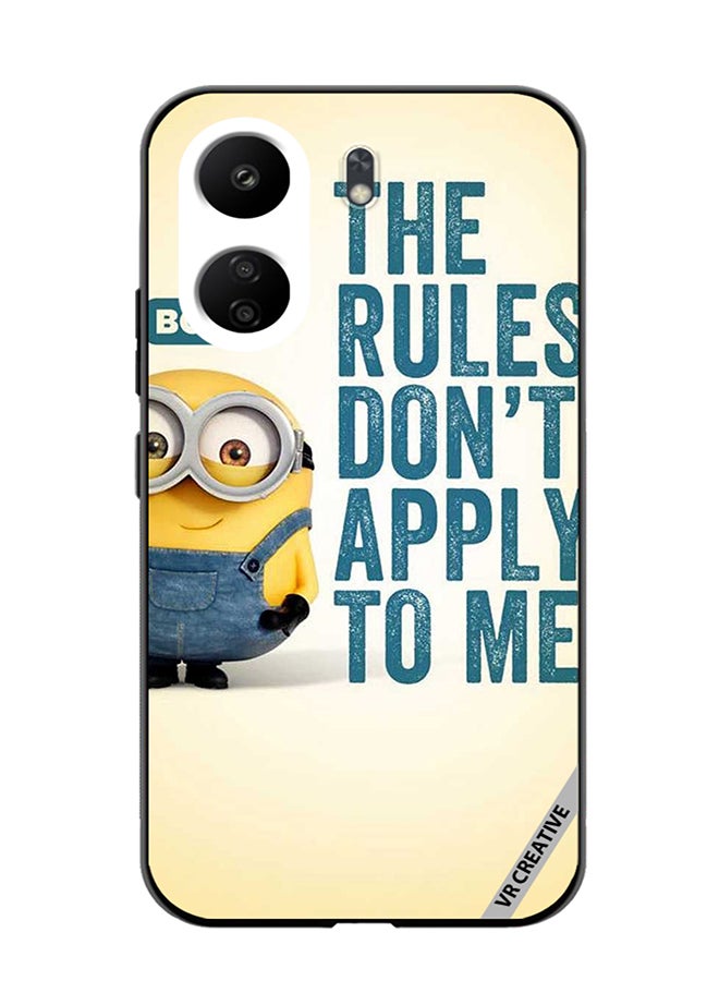 VR CREATIVE Protective Case Cover For Xiaomi Redmi 13C The Rules Don't Apply For Me Design Multicolour - Image 1