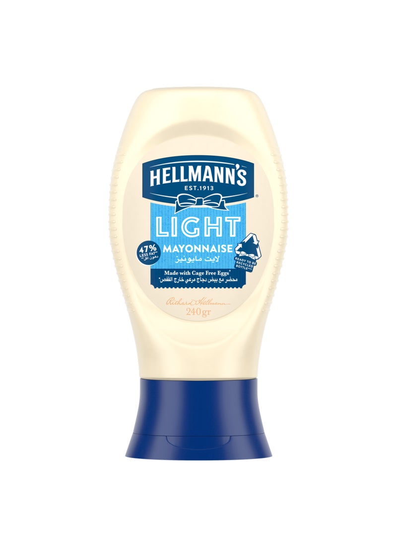 Hellmann's Light Mayonnaise With 47% Less Fat 240g - Image 1