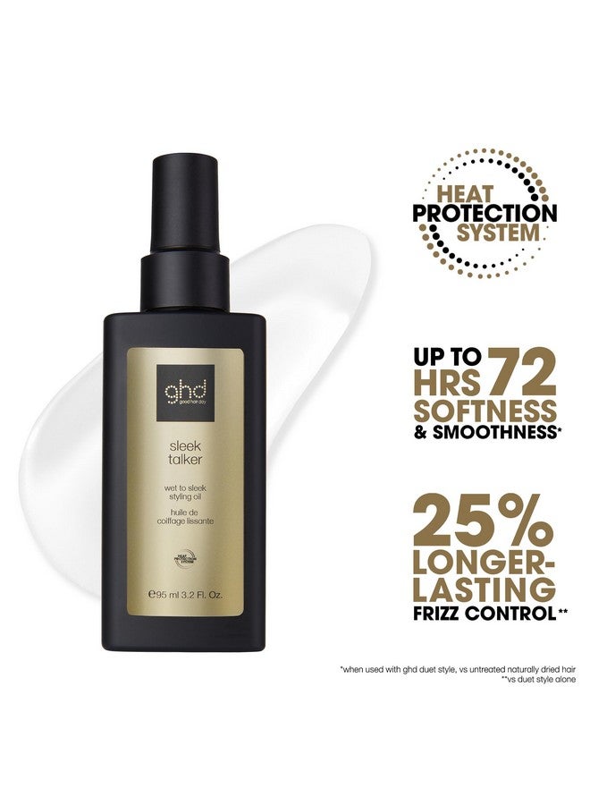 ghd Sleek Talker ― Wet To Sleek Hair Styling Oil With Heat Protection Nourishing Argan Oil To Smooth & Soften Hair For Up To 72 Hours ― 3.2 Fl. Oz.  - Image 2