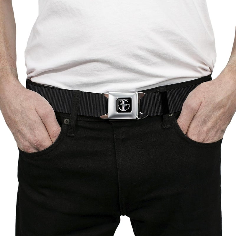 Buckle Down Buckle-Down Seatbelt Belt - Black - 1.0" Wide - Adjustable 20-36 Inches - Image 3