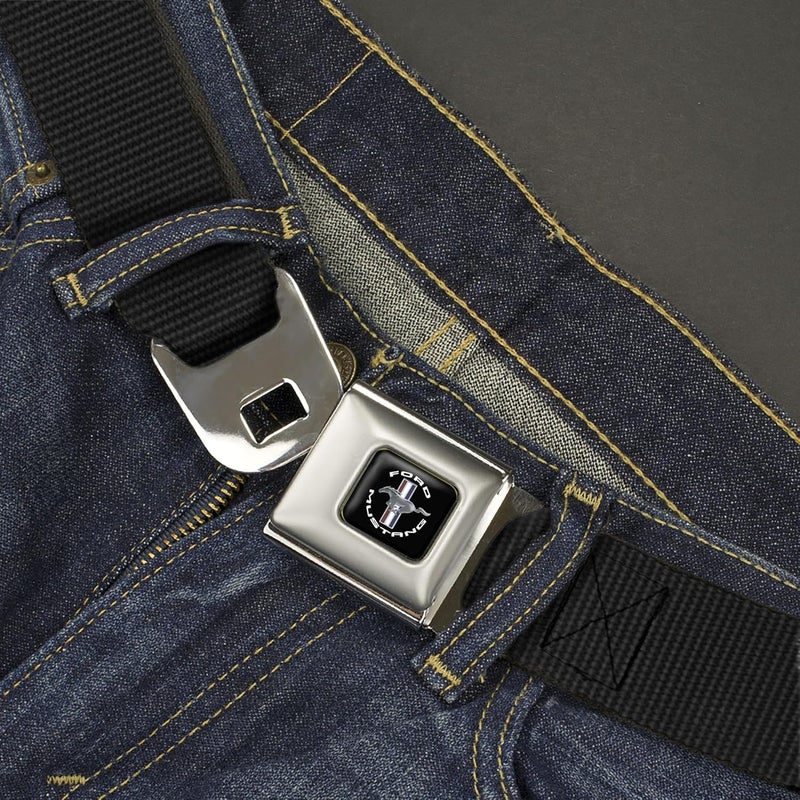 Buckle Down Buckle-Down Seatbelt Belt - Black - 1.0" Wide - Adjustable 20-36 Inches - Image 2