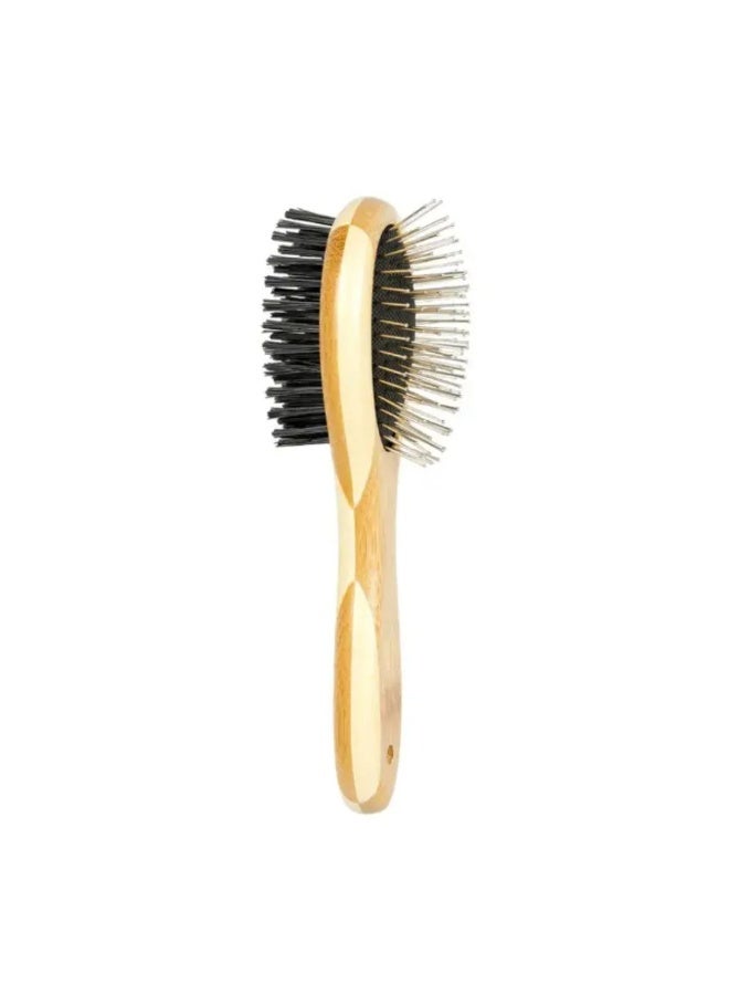 Duvo+ Bamboo 2-In-1 Grooming Brush For Pets
