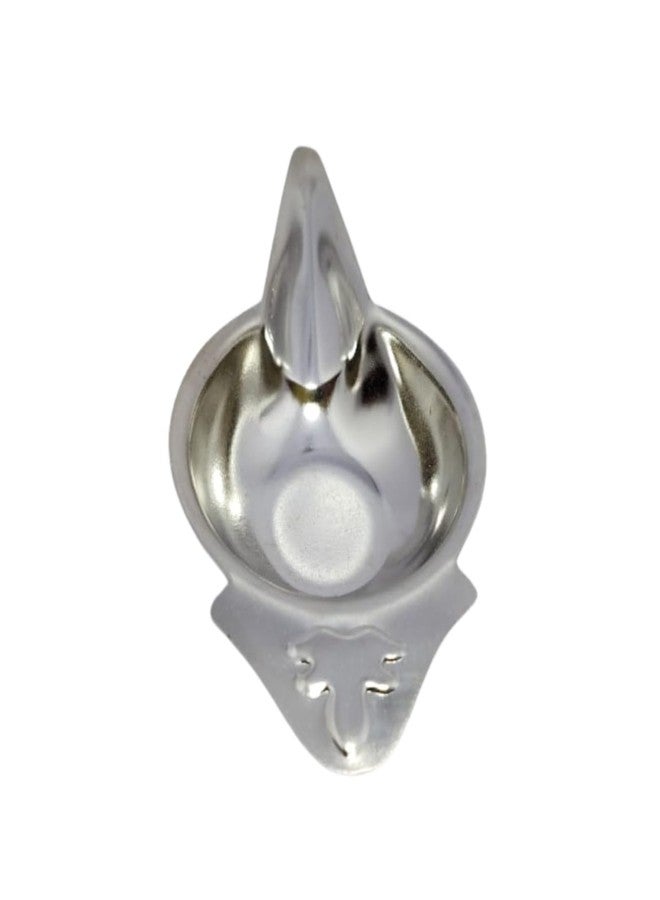 CHILLATAI® Aluminium| Silver Sanku for Newborn Baby Feeding | Traditional Baby Feeding Spoon | Safe & Lightweight Infant Feeder – 2 Piece Set - Image 1
