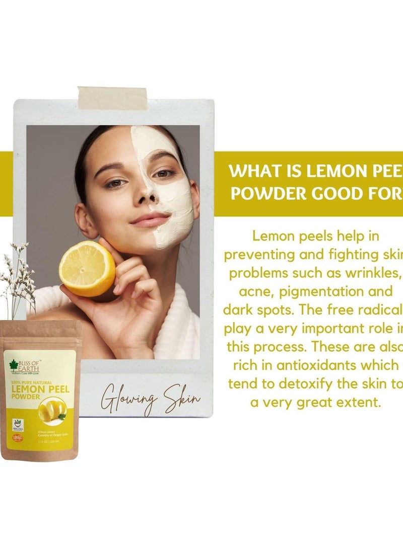 BLISS OF EARTH Bliss of Earth 100% Pure Lemon Peel Powder 100g Pack of 3  - Image 5