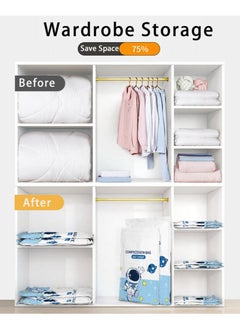Arabest Vacuum Storage Bags, Compression Sealer Bags with Electric Suction Pump, Reusable Vacuum Compression Bags for Clothes, Quilt, Travel (3 Size: Small, Medium, Large)  - Image 3