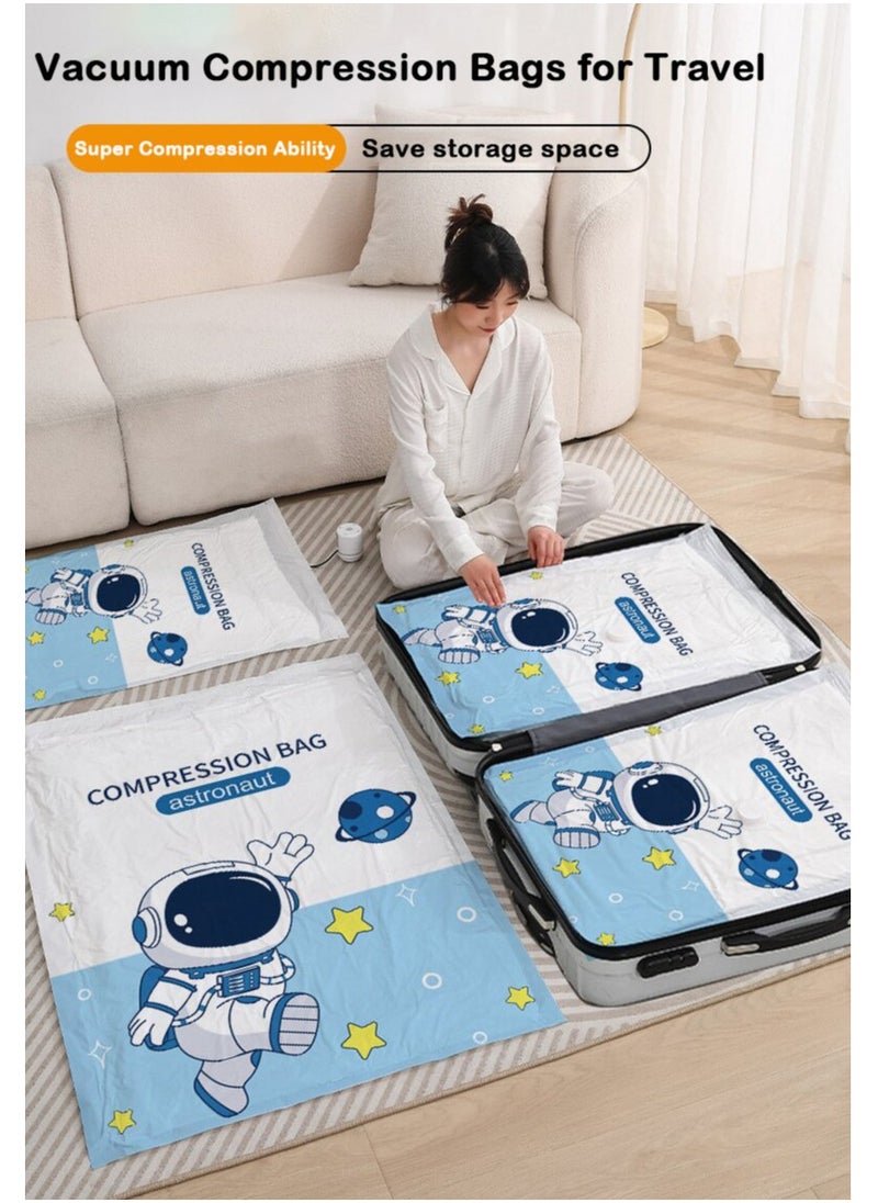 Arabest Vacuum Storage Bags, Compression Sealer Bags with Electric Suction Pump, Reusable Vacuum Compression Bags for Clothes, Quilt, Travel (3 Size: Small, Medium, Large)  - Image 4