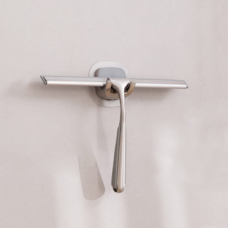 Shower Squeegee for Shower Doors 10 Inch Bathroom Squeegee for WindowsKitchenMirror and Car Glass Stainless Steel