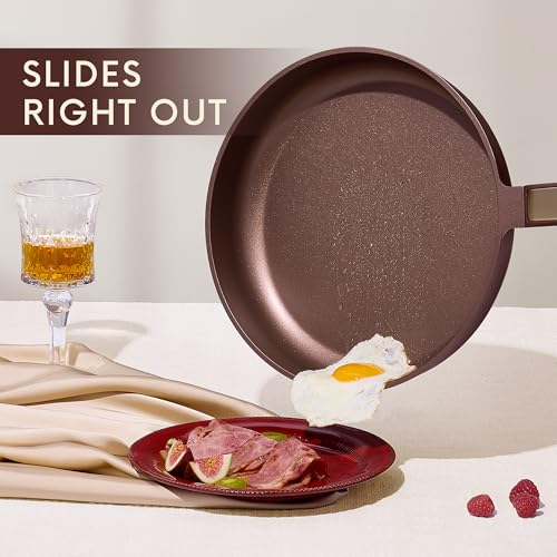 CAROTE Pots and Pans Set Nonstick, 16pcs Cookware Set Nonstick Non-Toxic & PFOA&PFOS-Free, Dishwasher, RV/Camping Cookware Set, Cooking Pots with Lids,Wine Red - Image 3