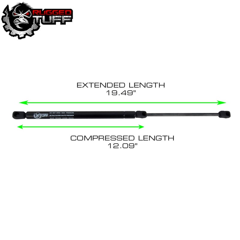 Rugged TUFF RT541018 Liftgate Lift Supports Rear Hatch Shocks Struts Gas Springs Arms Compatible with 2002-2014 Mini Cooper Hatchback (Does not fit Coupe), Pack of 2 - Image 3