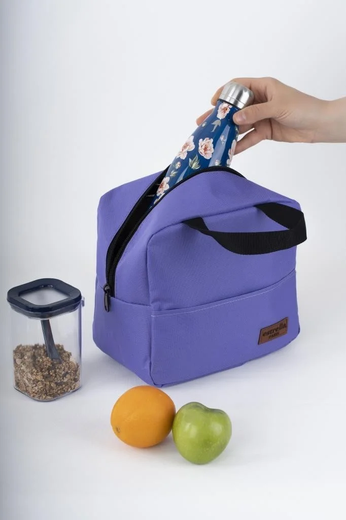 Altın Pamuk Mila Food Carrying Bag Thermal Insulated Lunch Bag Camping Purple