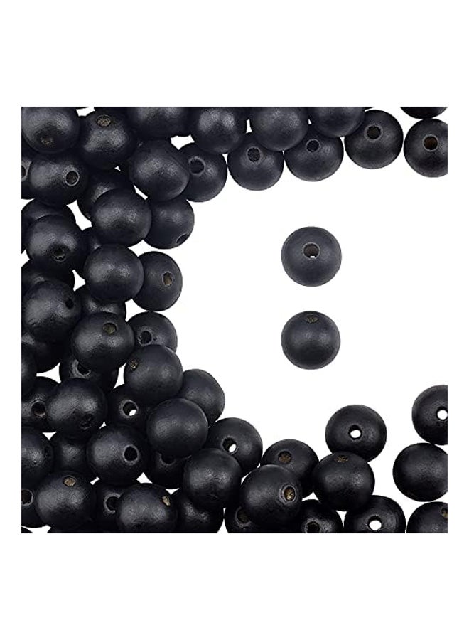 PandaHall 20mm Black Wooden Beads, 0.78