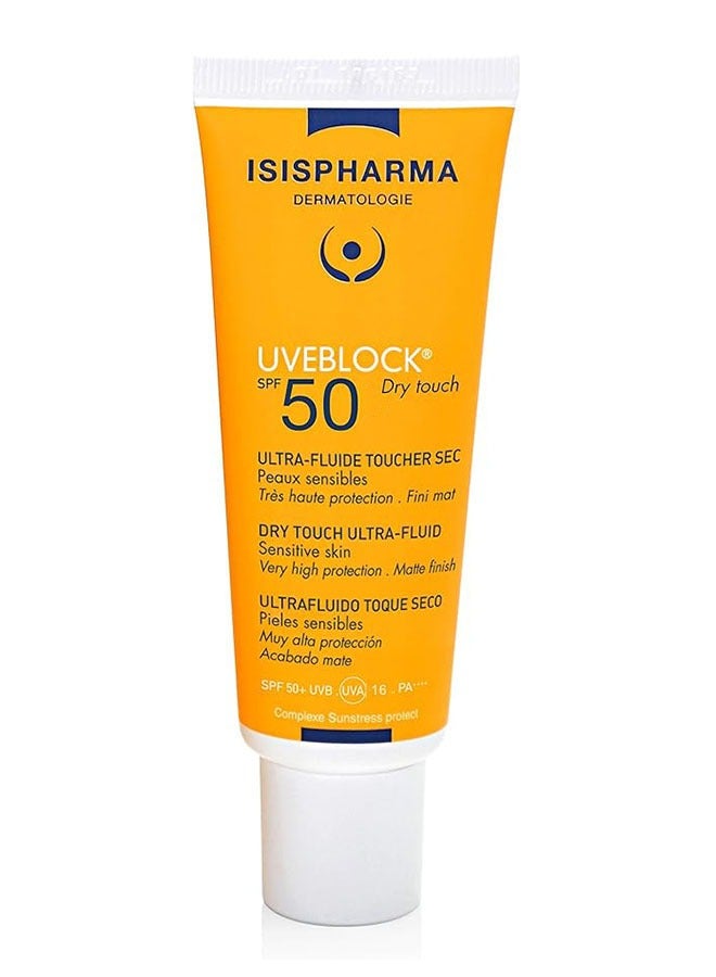 إيزيس فارما Uveblock SPF 50 + واقي شمسي جاف لمس 40 مل ، حماية عالية مناسبة للبشرة الحساسة - Image 1