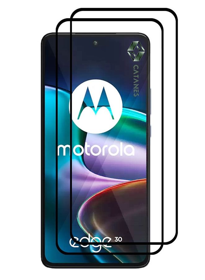 CATANES 2 Pack For Moto Edge30 Screen Protector Tempered Glass Full Glue Back - Image 2