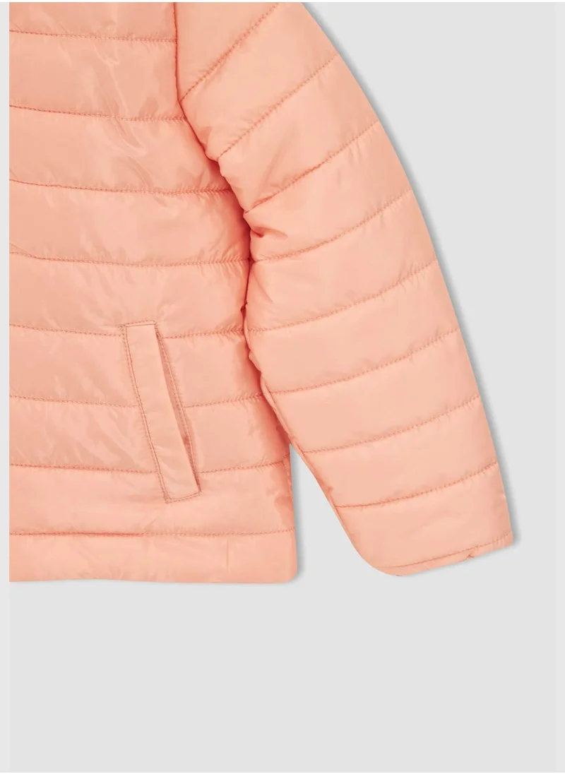 DeFacto Long Sleeve Hooded Padded Coat