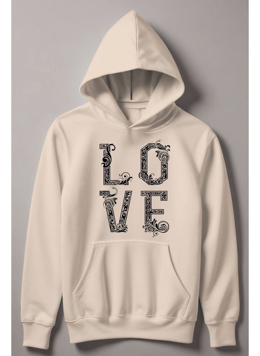 Myada - Special Design Love Printed Hooded Kids Sweatshirt 13445 - Image 1