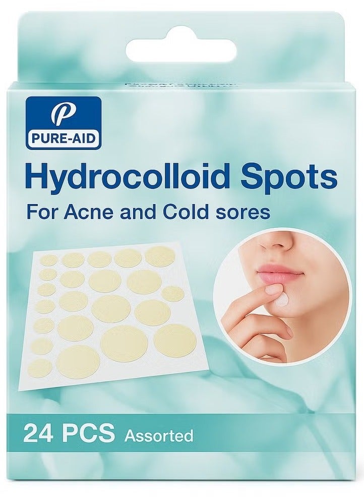 Cure aid 24 Pcs Hydrocolloid Spots For Acne Treatment 