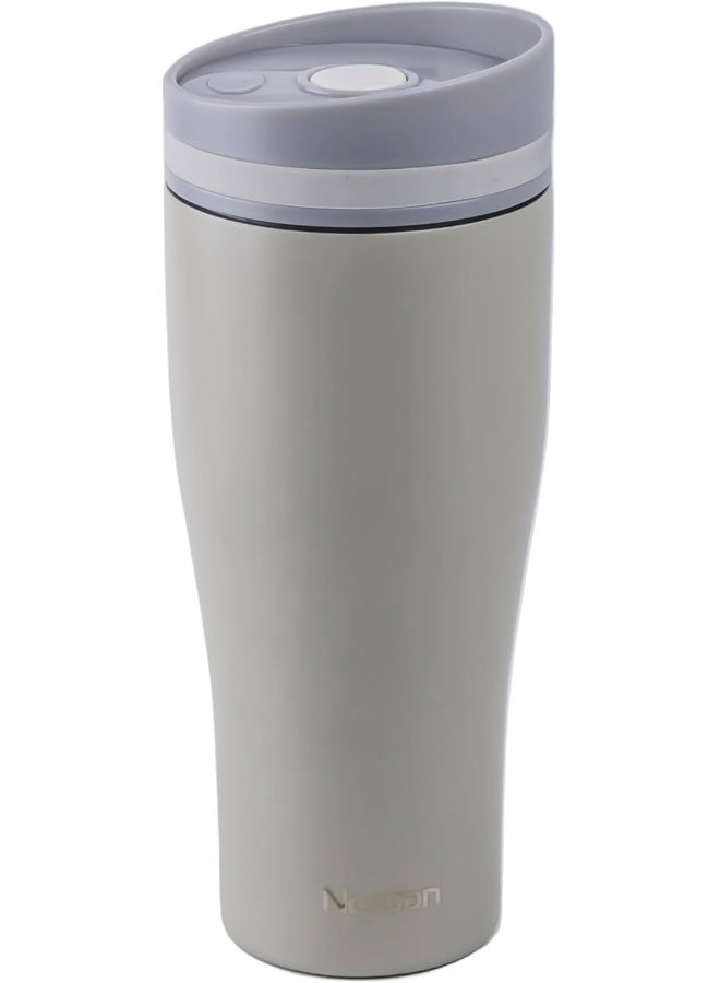 Nessan Insulated Stainless Steel Vacuum Mug, 360ml - Beige - Image 5