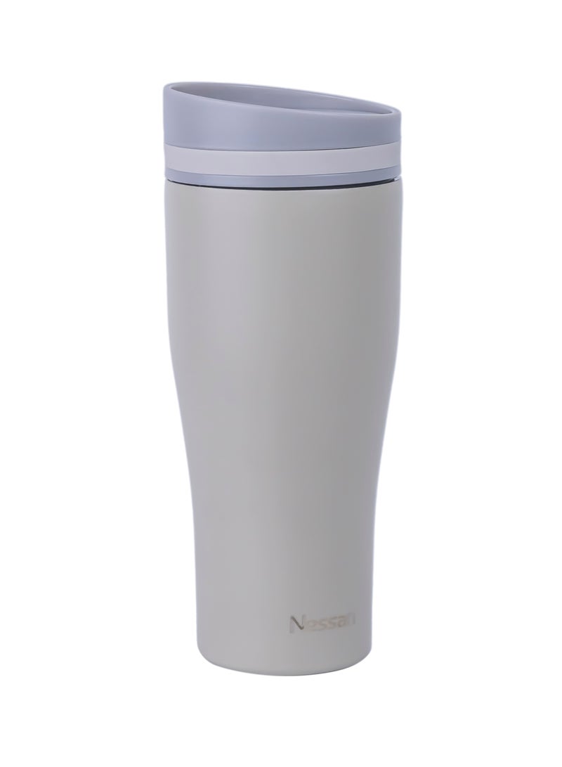 Nessan Insulated Stainless Steel Vacuum Mug, 360ml - Beige - Image 1