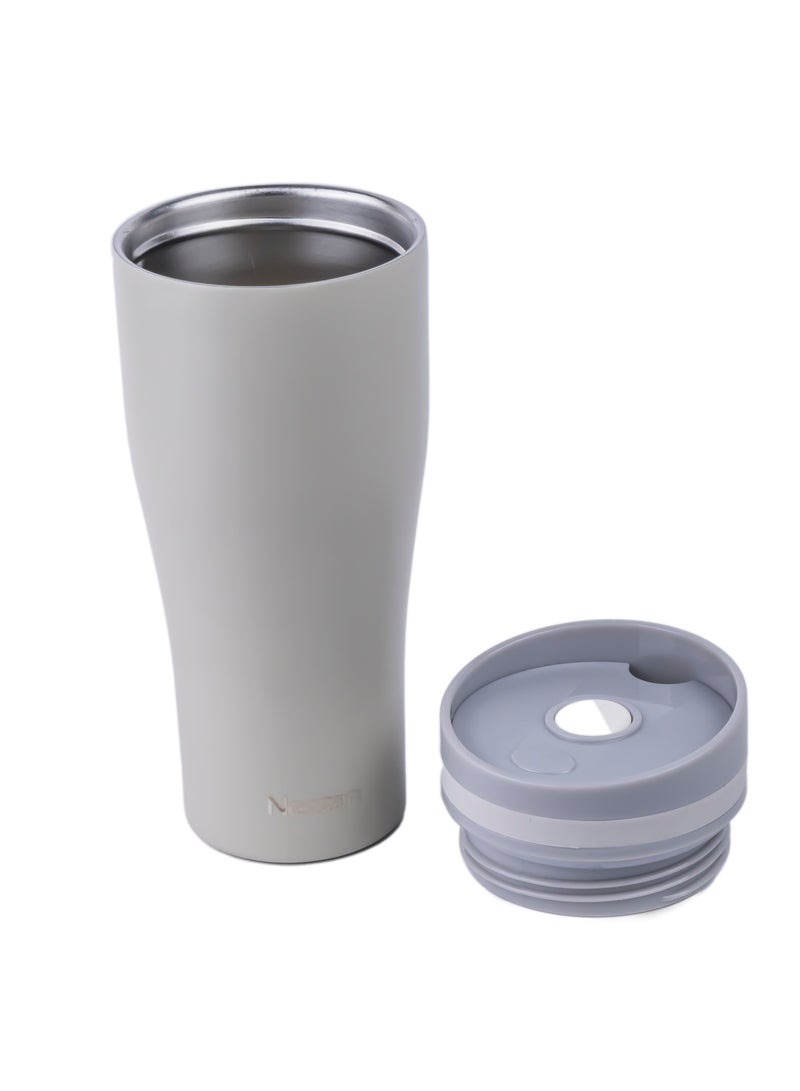Nessan Insulated Stainless Steel Vacuum Mug, 360ml - Beige - Image 2