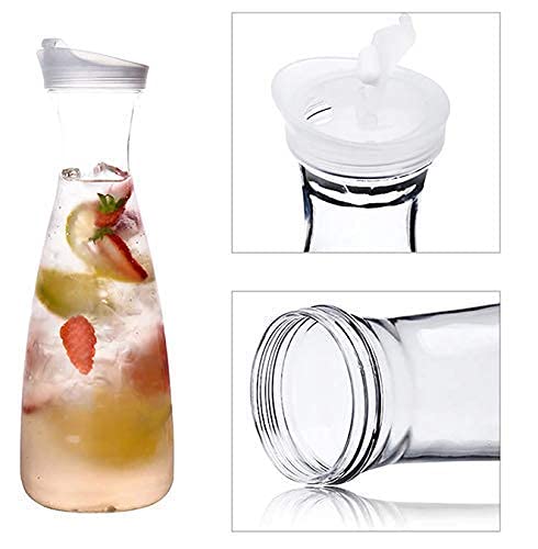 Home-Cart Home-Cart Polycarbonate Plastic Unbreakable Break Resistant Wine Water Juice Soft Drinks Decanter Bottle Jug Carafe with Lid - 1.8 Litre  - Image 2