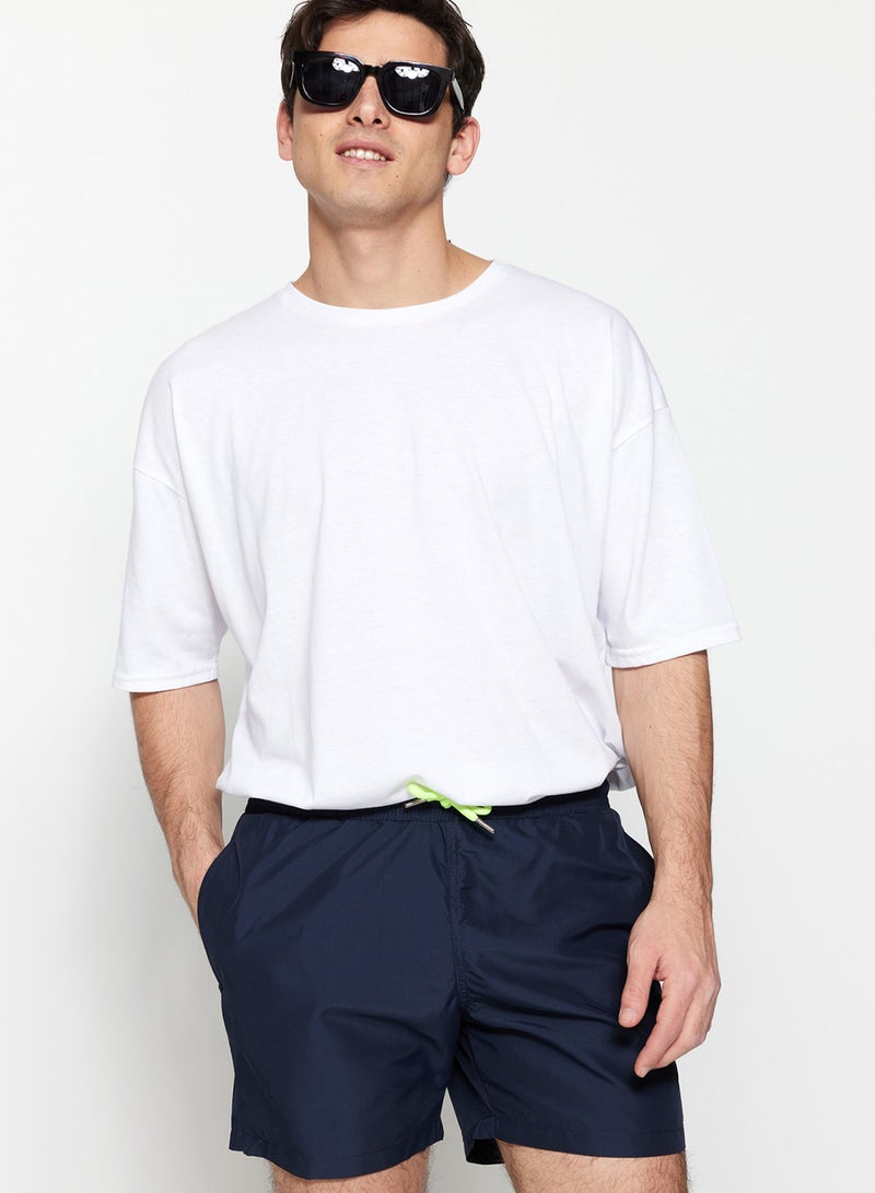 trendyol Navy Blue Basic Standard Size Swimsuit Swim Shorts - Image 3