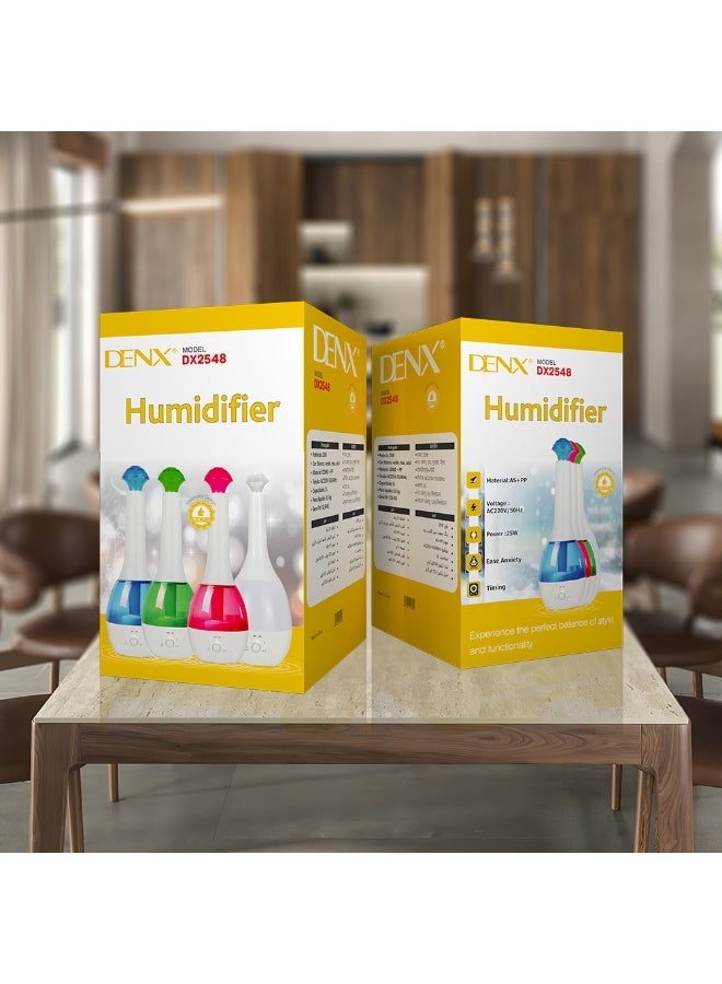 Denx "3L Ultrasonic Air Humidifier – Model DX2548 | Quiet, Cool Mist for Home & Office Use" - Image 2