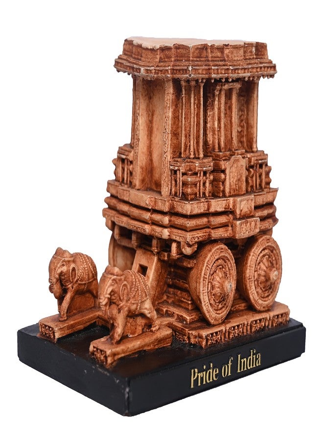 KariGhar Hampi Chariot Resin Memento Replica for Home | Office | Housewarming | Showpiece | Gifitng & Decoration Brown (D_HAMPI) (9.5 x 12 x 11 cm) - Image 5
