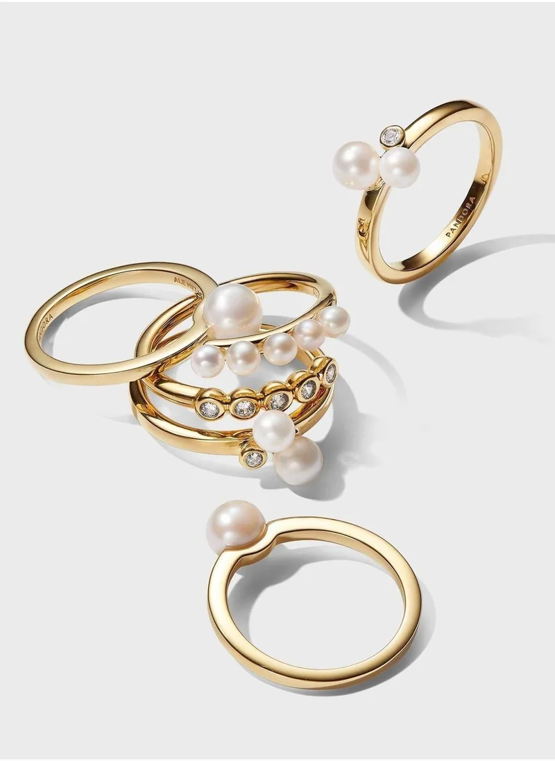 PANDORA  14k Gold - Treated Freshwater Cultured Pearl Ring for Women | Best Price UAE