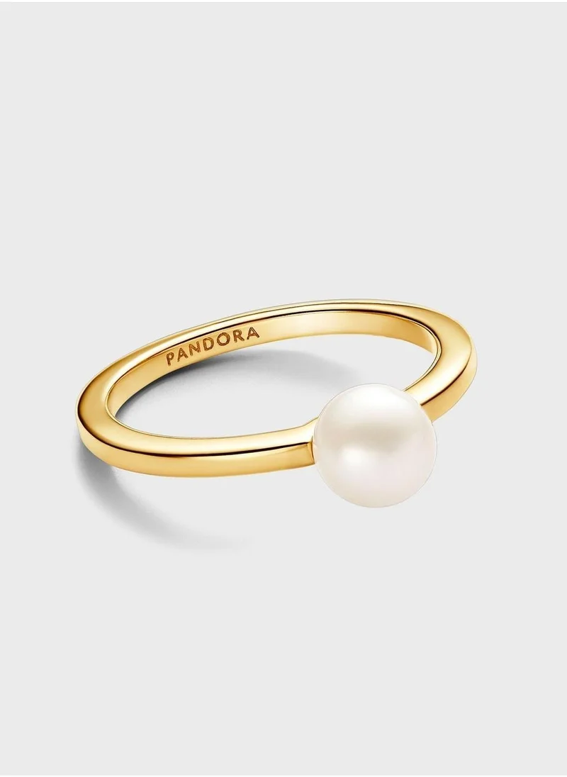 باندورا خاتم لؤلؤ مياه عذبة معالج عيار 14 قيراط