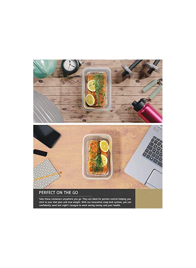 IAF 32 Piece Food Storage Containers Set with Easy Snap Lids (16 Lids + 16 Containers) - Airtight Plastic Containers for Pantry & Kitchen Organization - with Free Labels & Marker (16) - Image 5