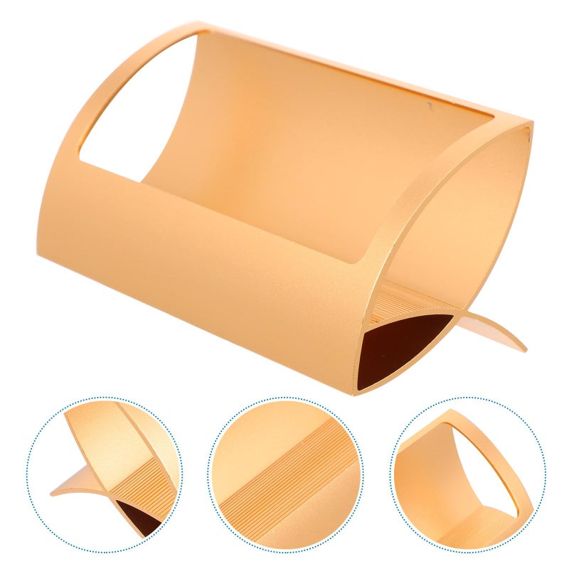 Light Gold Metal Business Card Holder Desk Organizer Display Stand for Office - Image 5